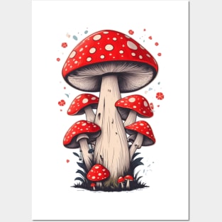 Mushroom fantasy illustration art Posters and Art